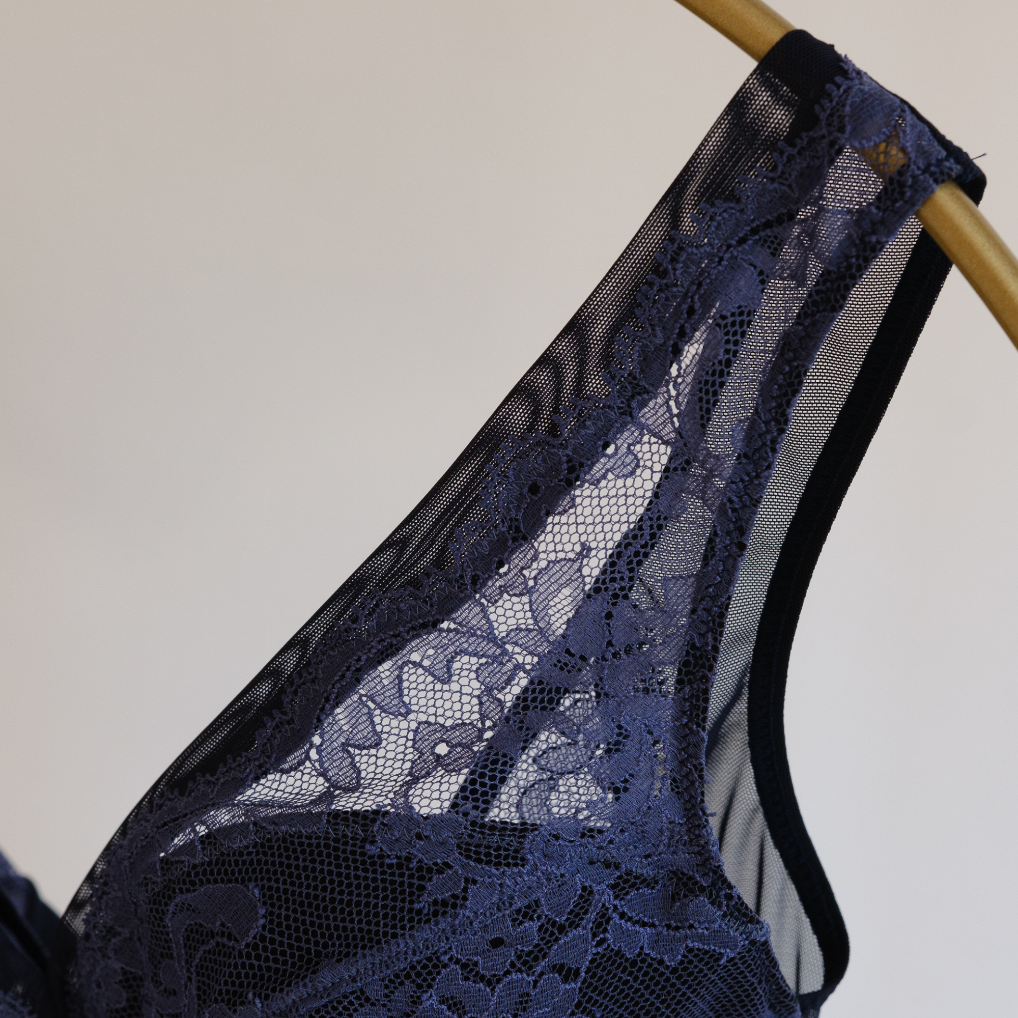 【SALE】コットンリバーレース トライアングルブラ