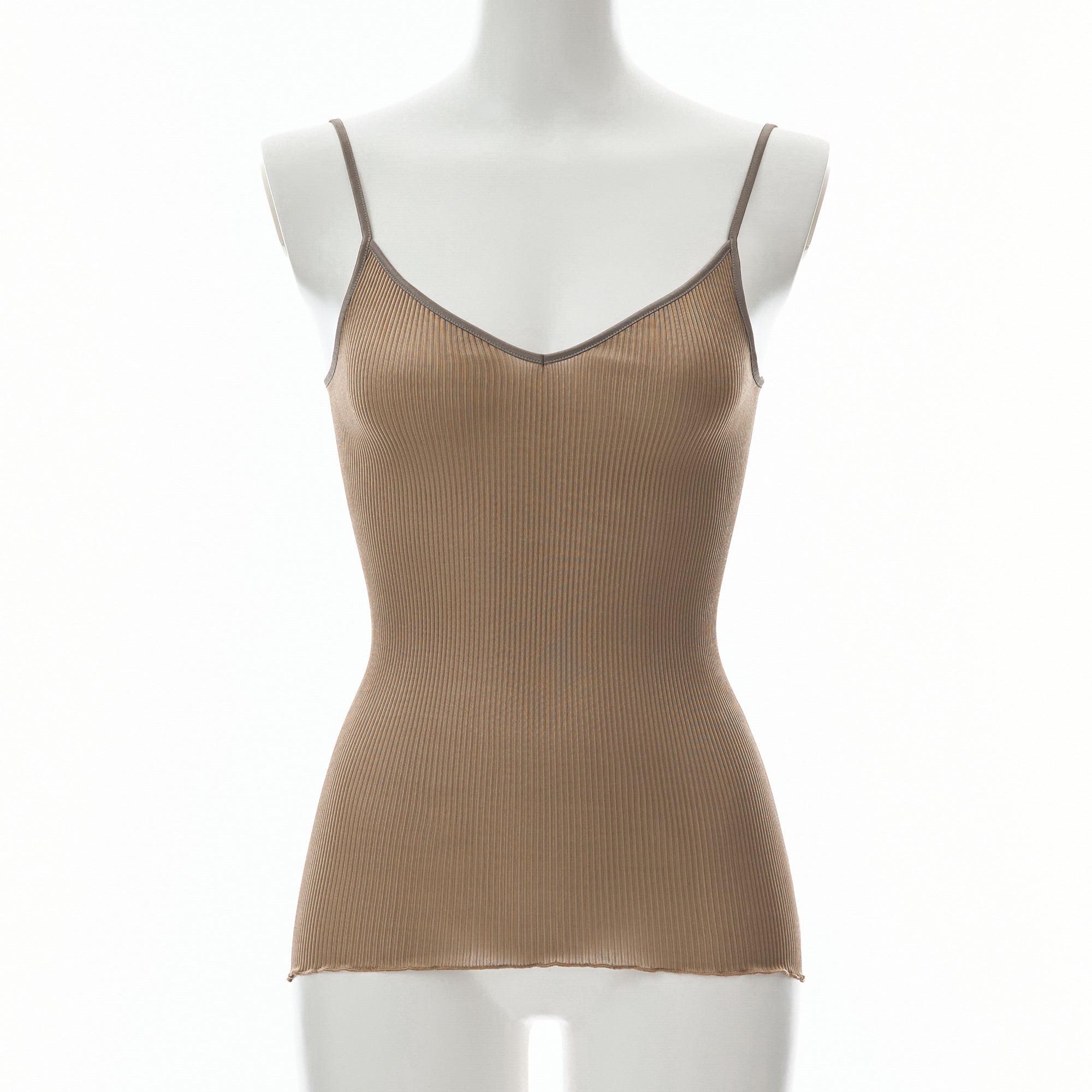 ※発売前※【26SS Pre-order/リニューアル】シルクアコーディオン Vフロントキャミソール