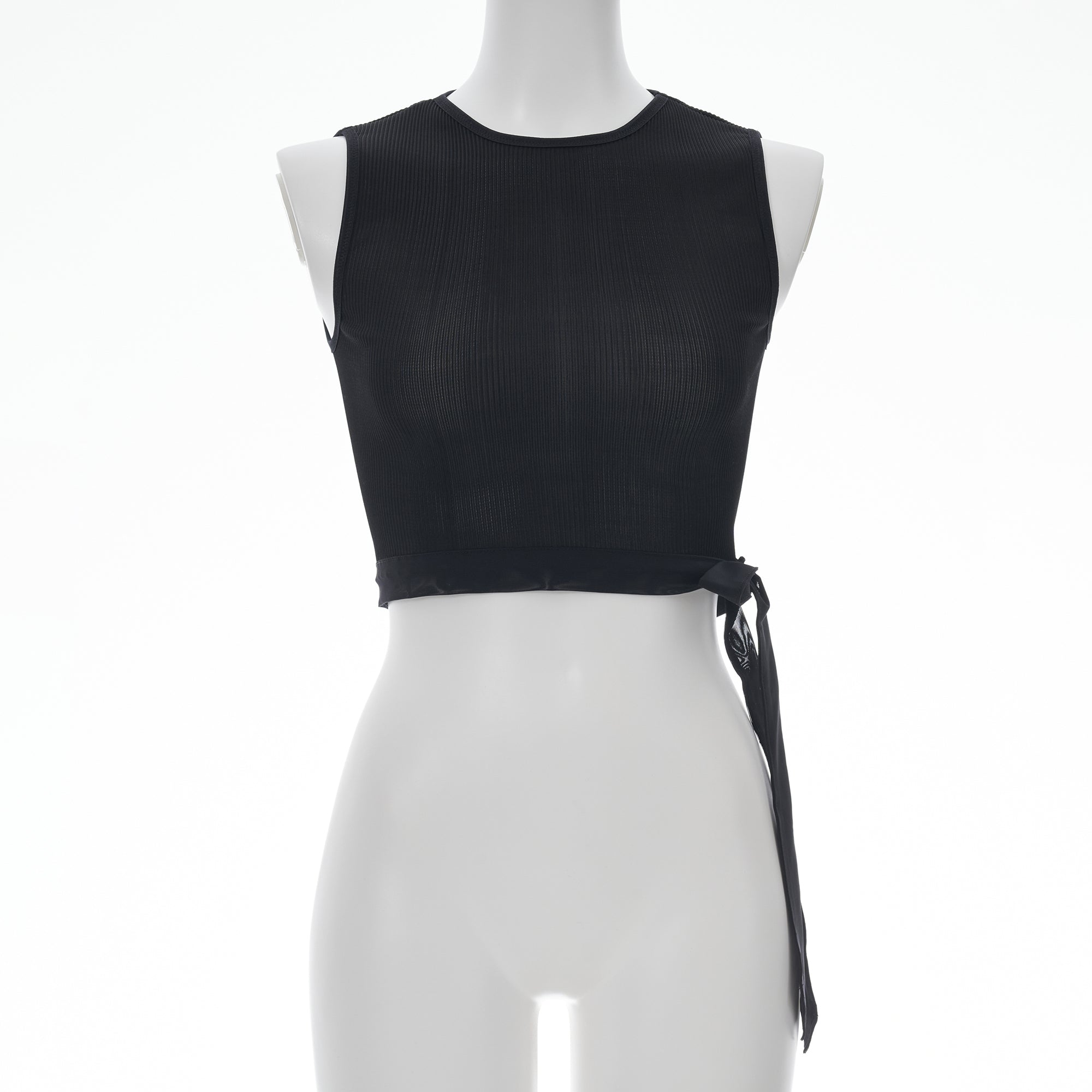 シルクアコーディオン バックレースタンクトップ