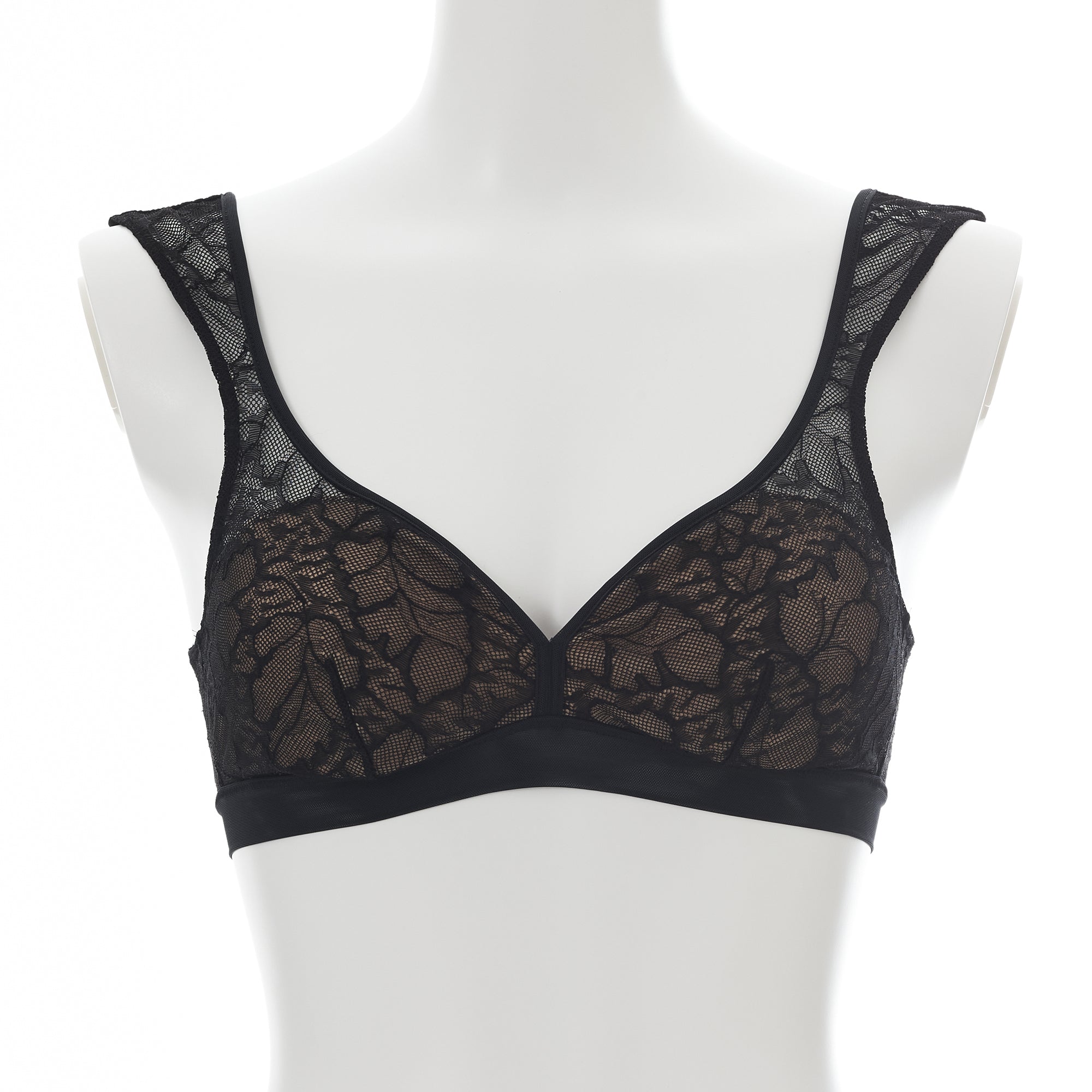 コットンリバーレース 総レーストライアングルブラ