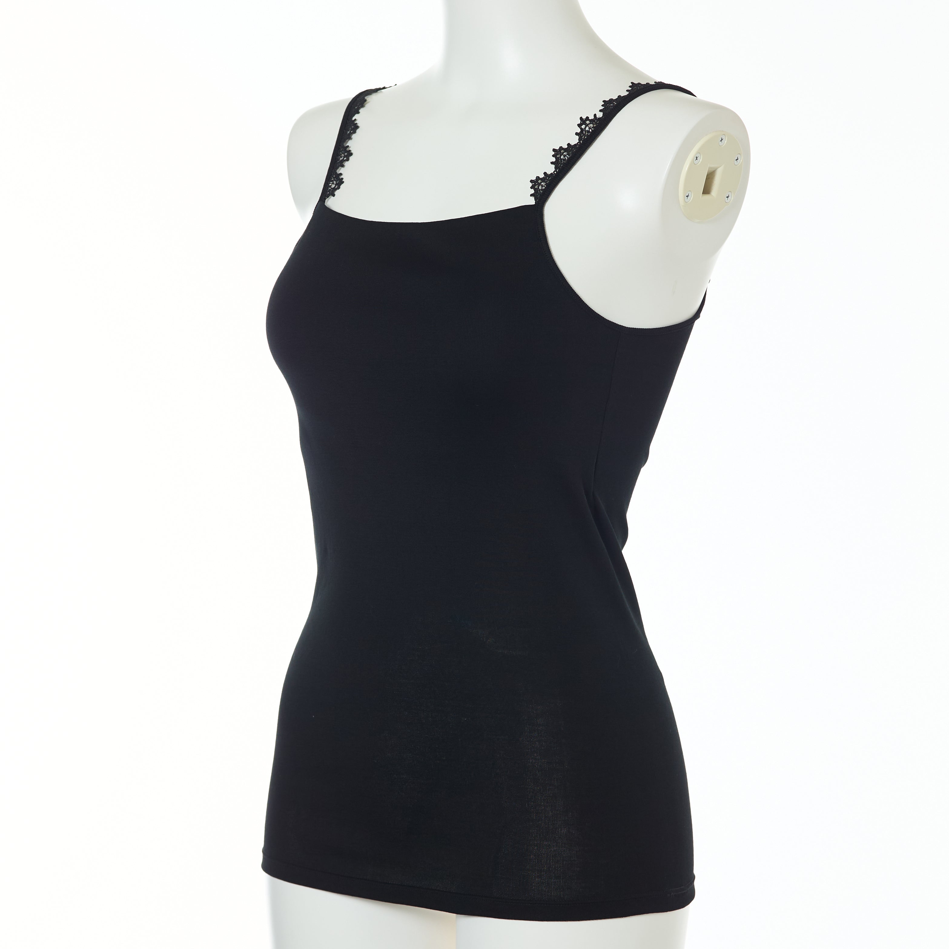 【SPECIAL EDITION】コットンフライス ケミカルレースストラップパッド付キャミソール