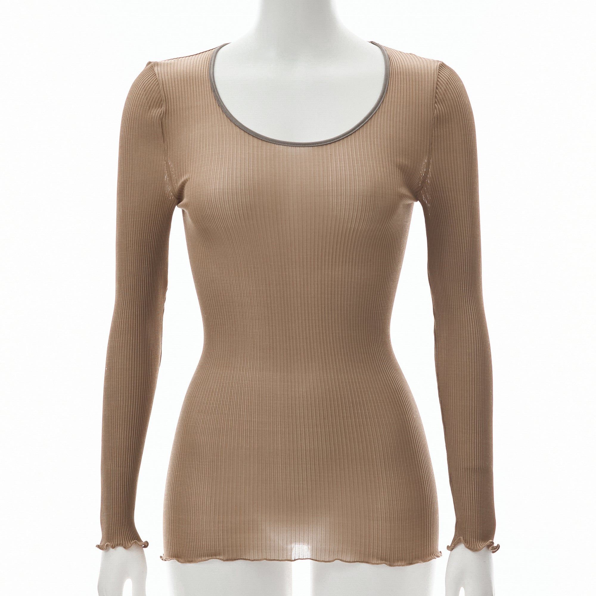 【26SS新作】シルクアコーディオン ロングスリーブ