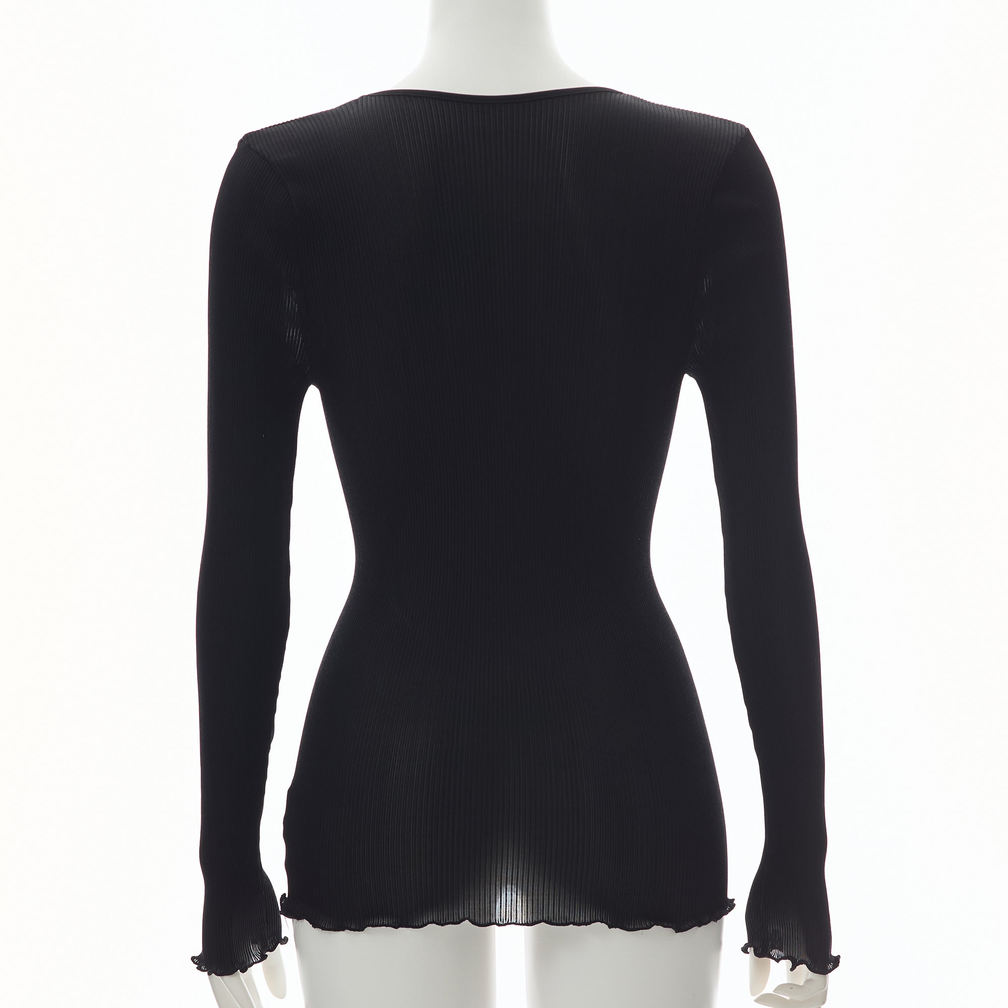 【26SS新作】シルクアコーディオン ロングスリーブ