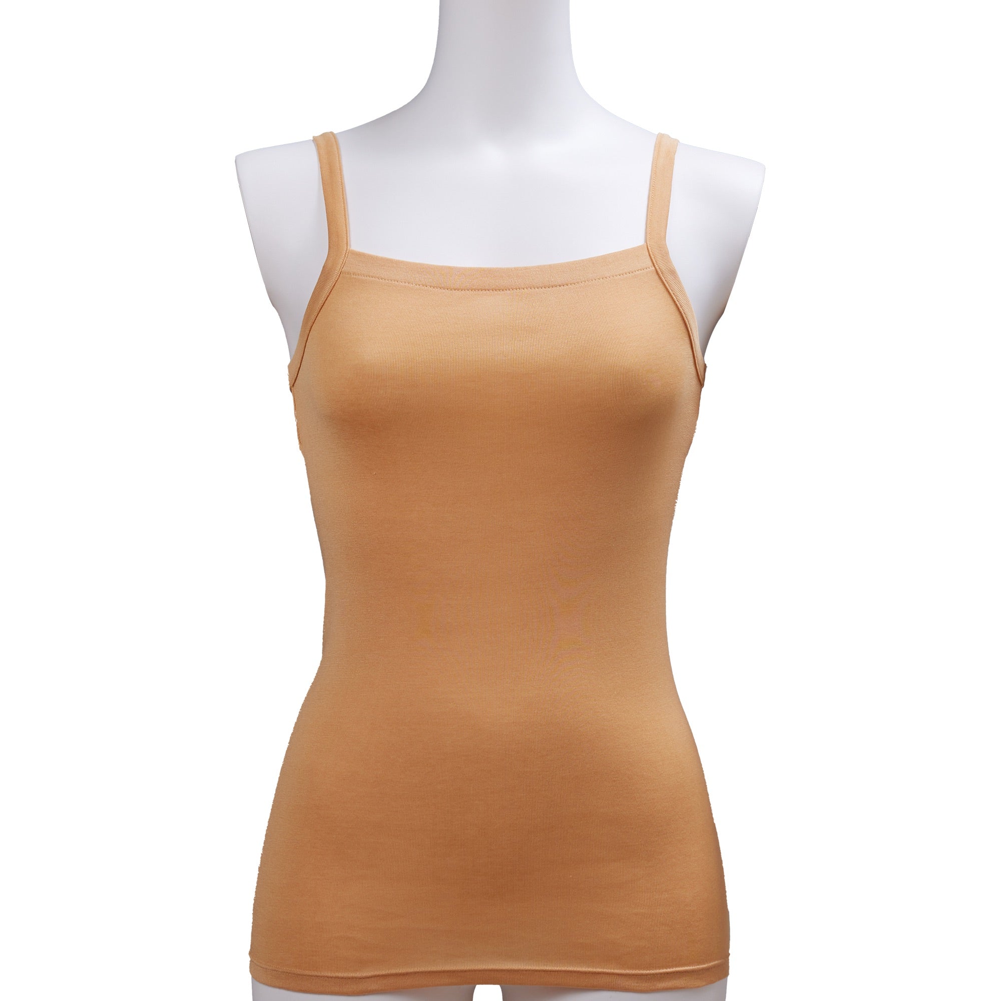 コットンフライス ストレートキャミソール