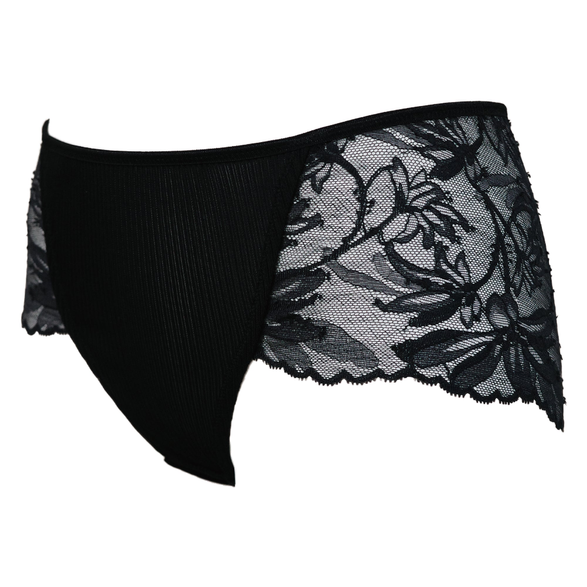 【26SS  Pre-order】シルクアコーディオン レーシーショーツ