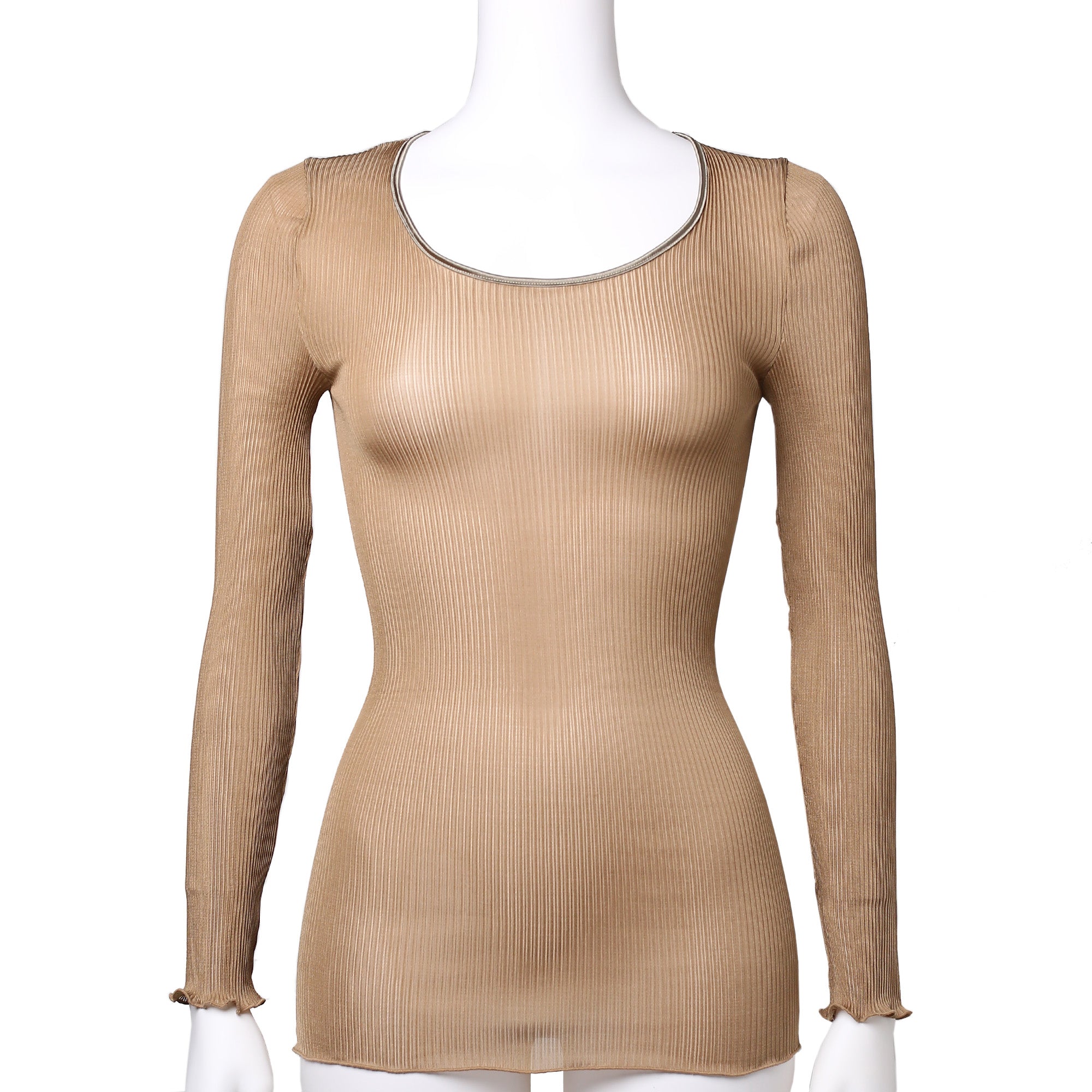 【26SS Pre-order/リニューアル】シルクアコーディオン ロングスリーブ