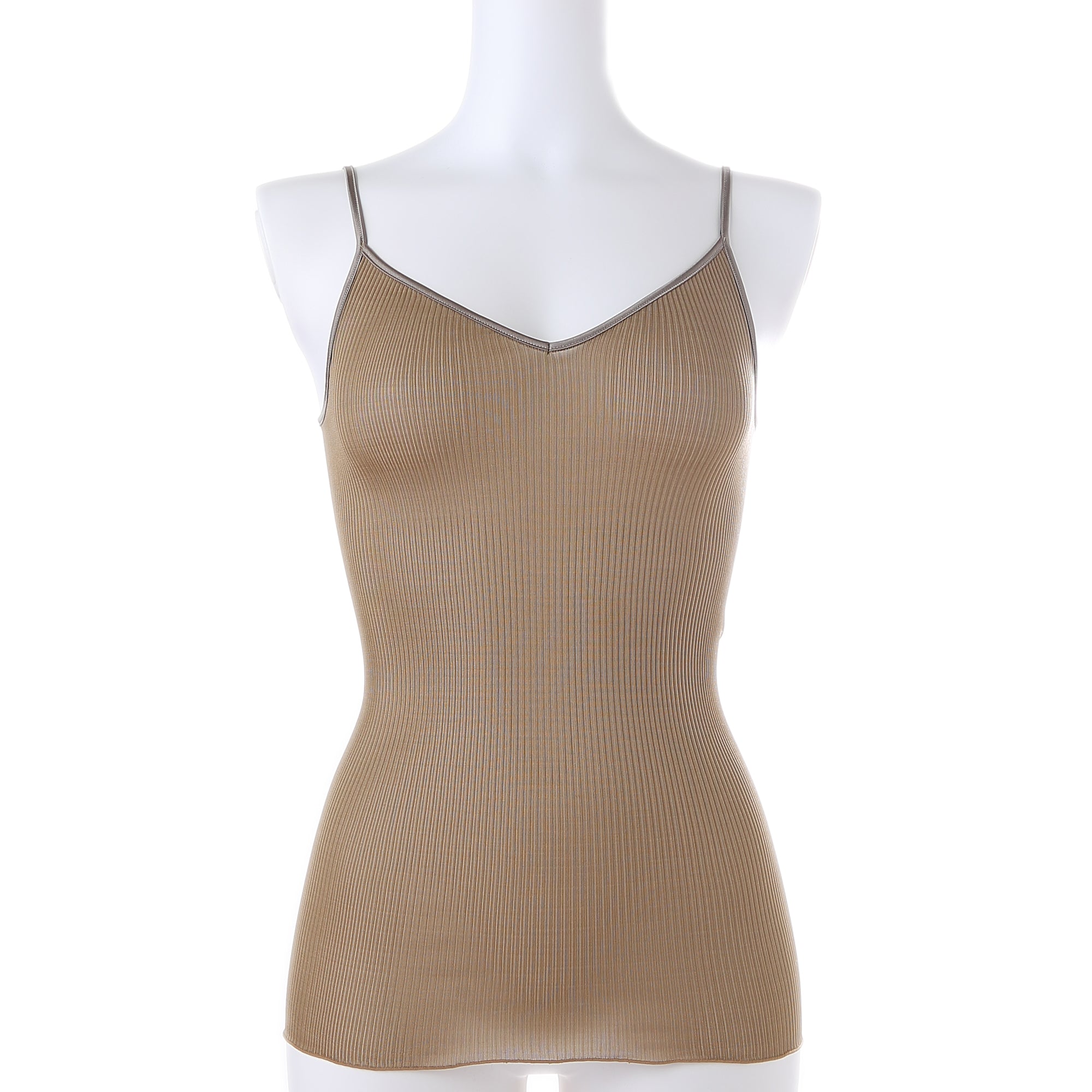 【26SS Pre-order/リニューアル】シルクアコーディオン Vフロントキャミソール