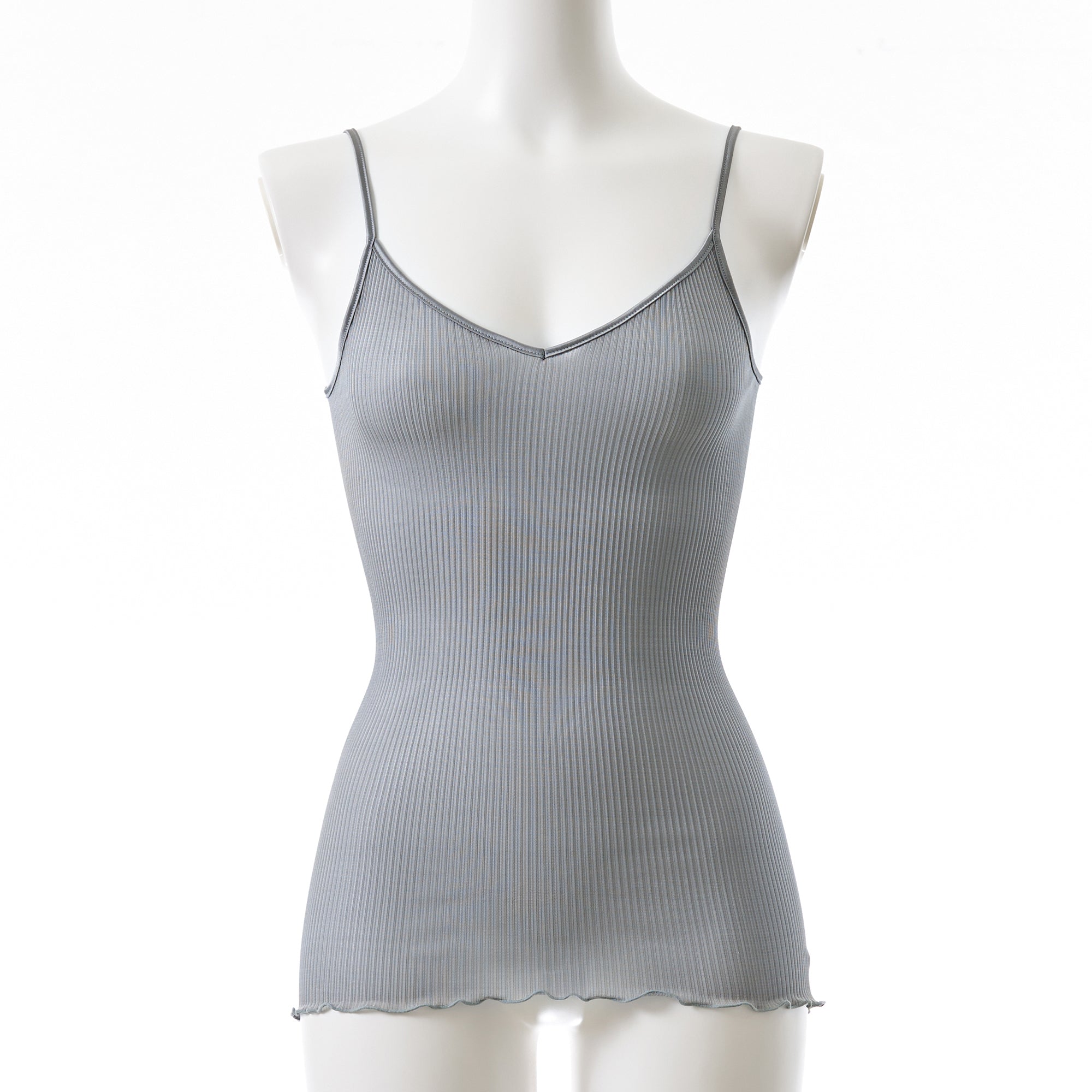 【26SS Pre-order/リニューアル】シルクアコーディオン Vフロントキャミソール