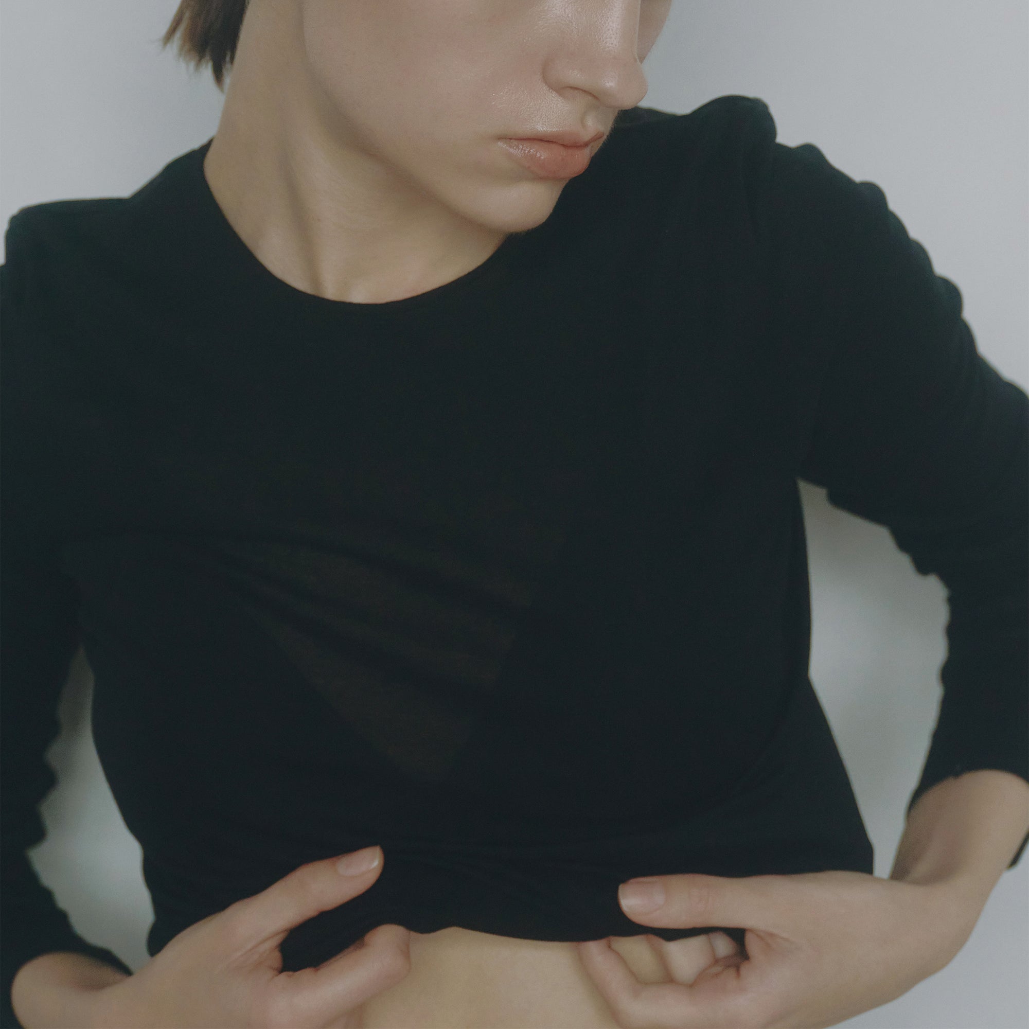 【26SS  Pre-order】100双フライス クルーネックロングスリーブ