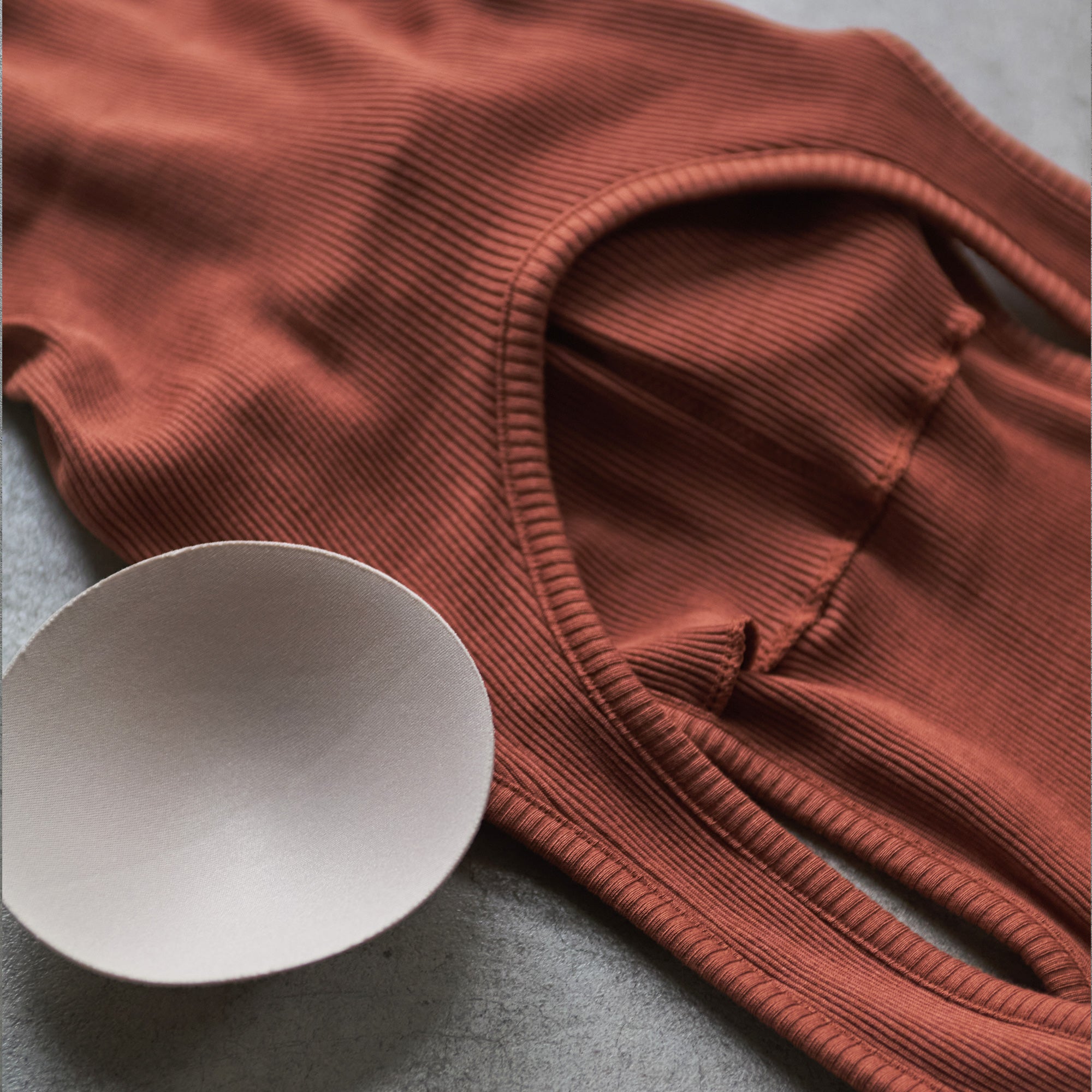 【SPECIAL EDITION】コットンアコーディオン パッド付きショートタンク