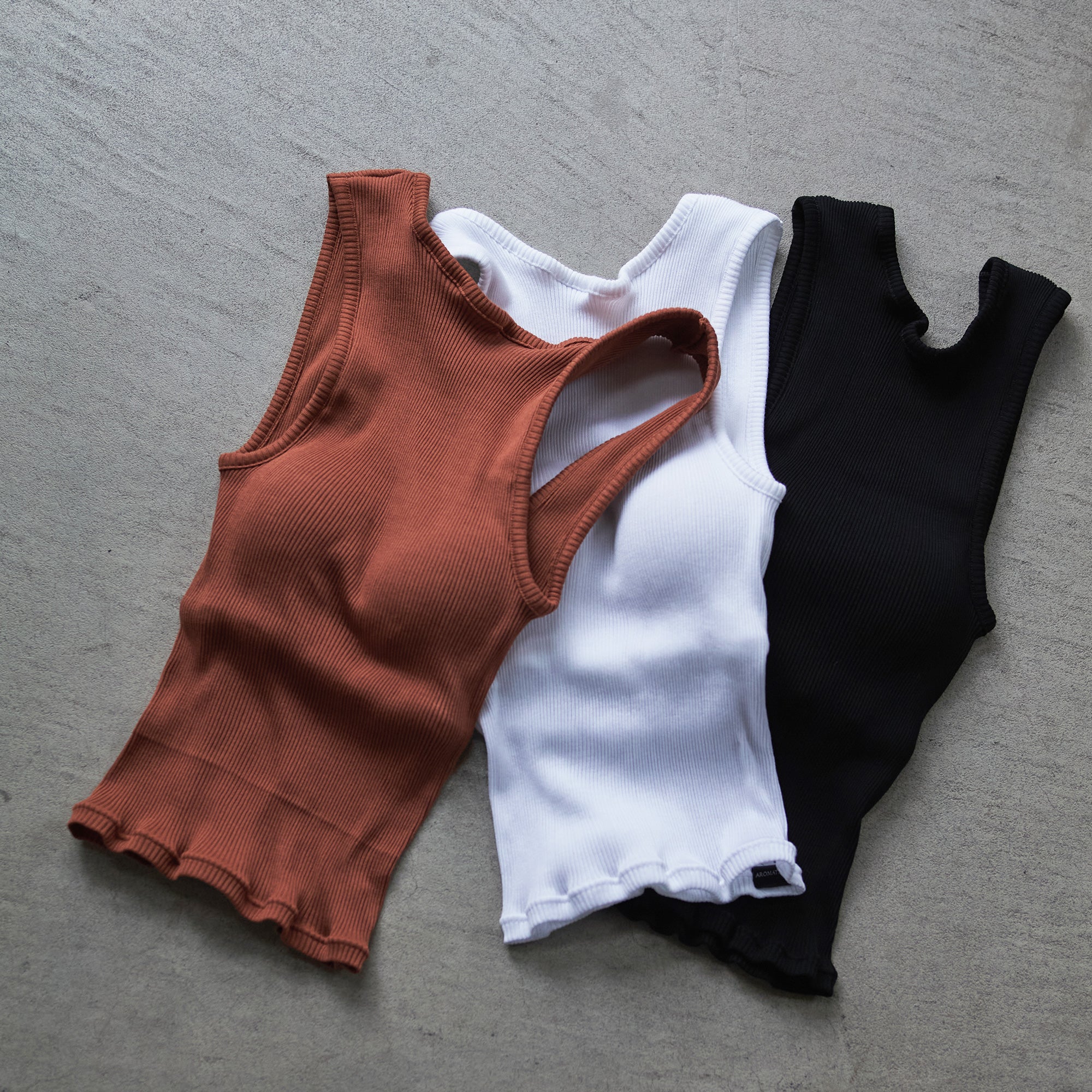 【SPECIAL EDITION】コットンアコーディオン パッド付きショートタンク