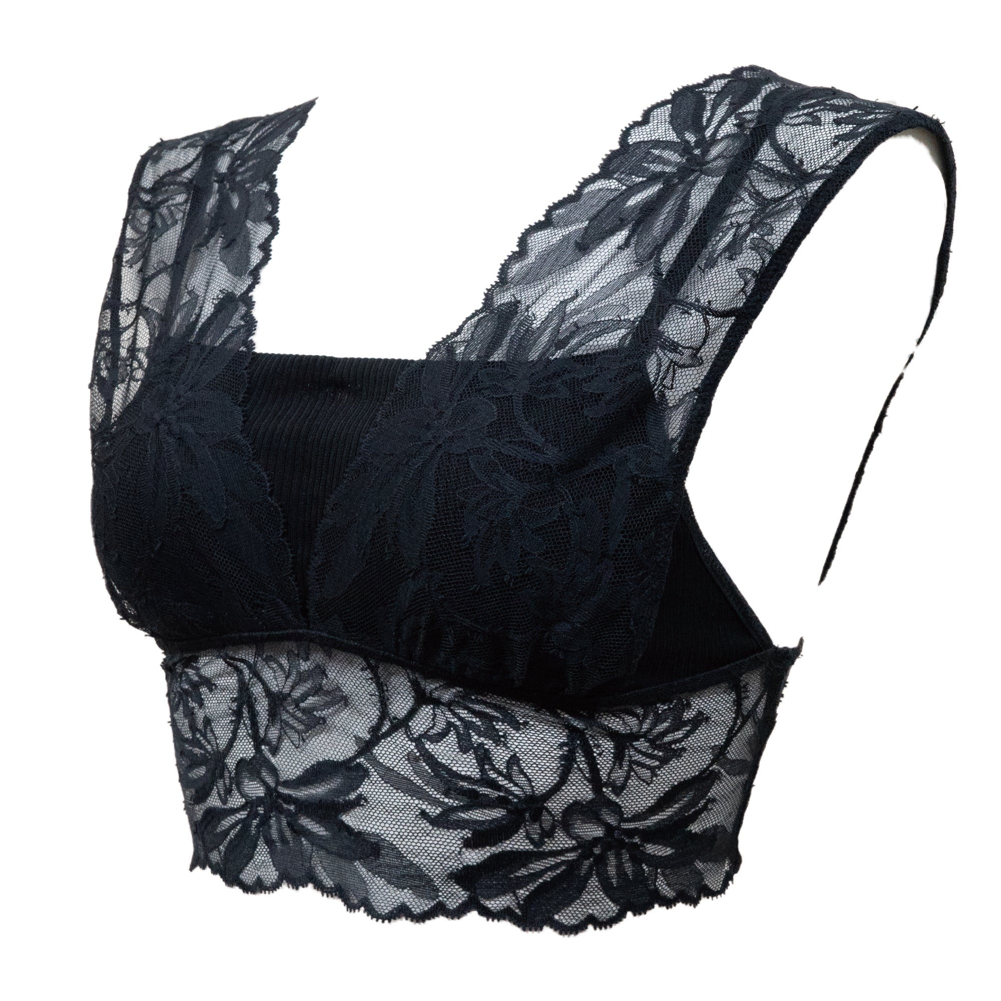 【26SS  Pre-order】シルクアコーディオン クロップドレースブラ