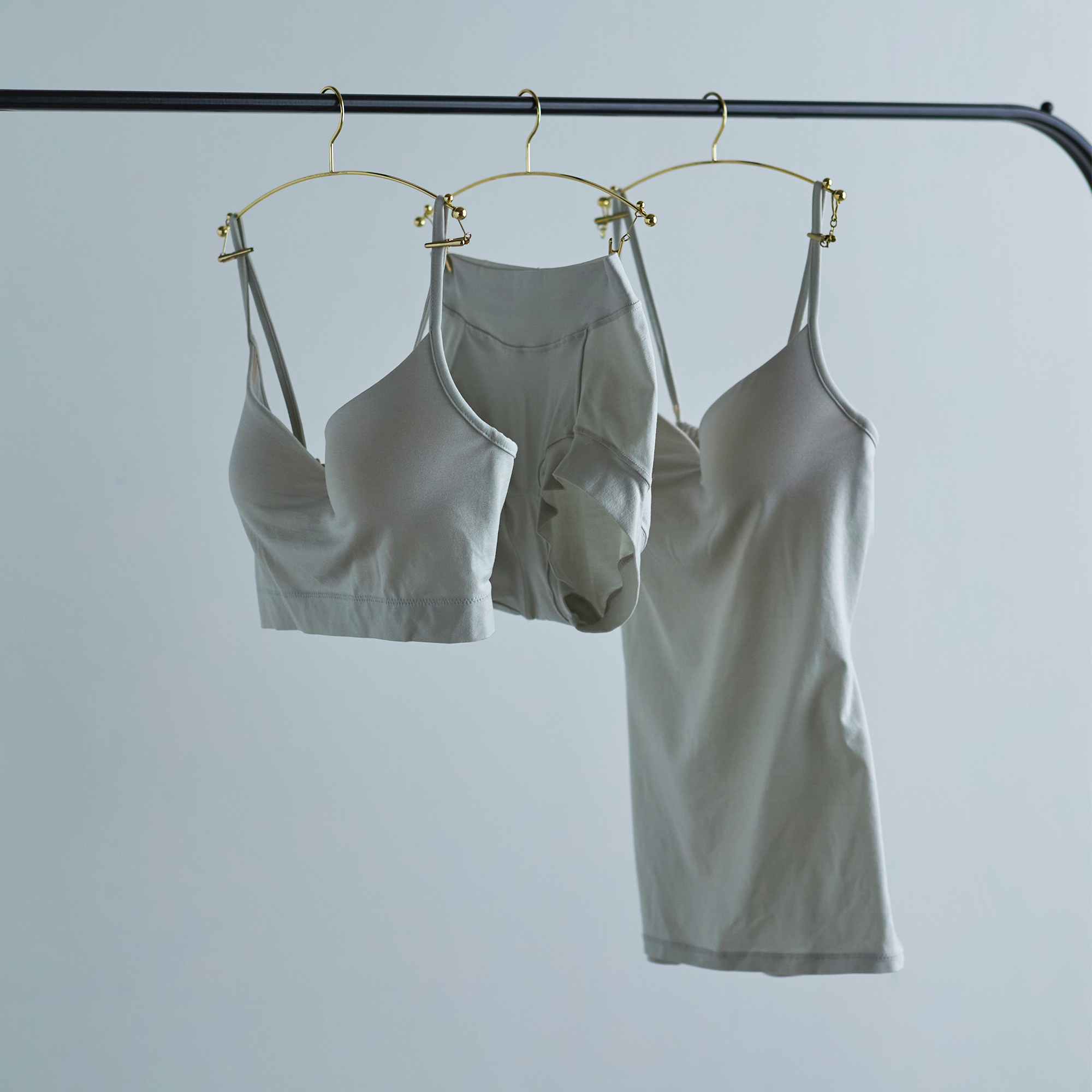 【renewal】コットンストレッチ ブラキャミソール